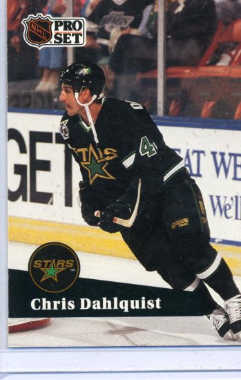 Chris Dahlquist 91/92 Pro Set #408 NHL Hockey Card Near Mint Condition
