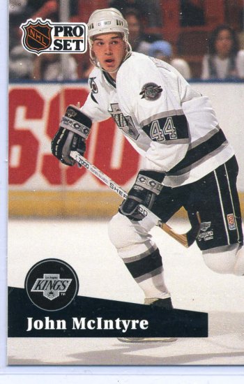 John McIntyre 91/92 Pro Set #401 NHL Hockey Card Near Mint Condition