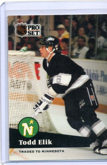 Todd Elik 91/92 Pro Set #94 NHL Hockey Card Near Mint Condition