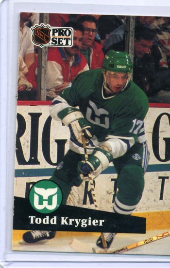 Todd Krygier 1991/92 Pro Set #83 NHL Hockey Card Near Mint Condition