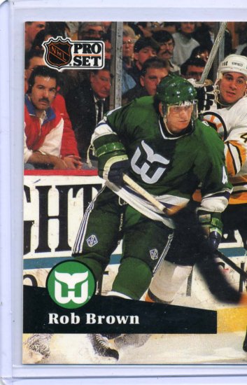Rob Brown 1991/92 Pro Set #80 NHL Hockey Card Near Mint Condition