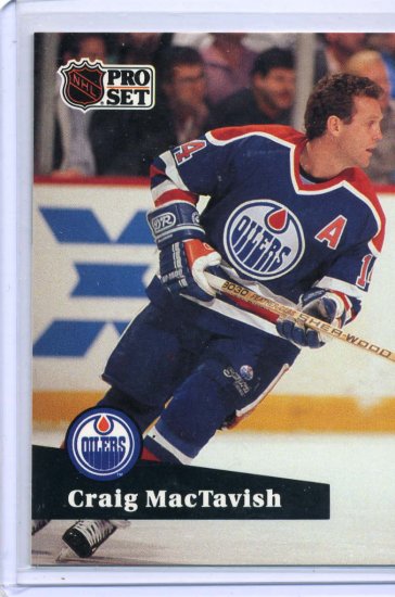 Craig MacTavish 1291/92 Pro Set #77 NHL Hockey Card Near Mint Condition
