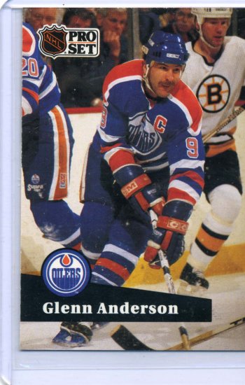 Glenn Anderson 1991/92 Pro Set #75 NHL Hockey Card Near Mint Condition
