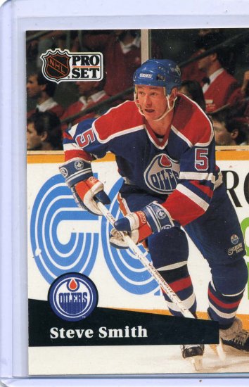 Steve Smith 1991/92 Pro Set #73 NHL Hockey Card Near Mint Condition