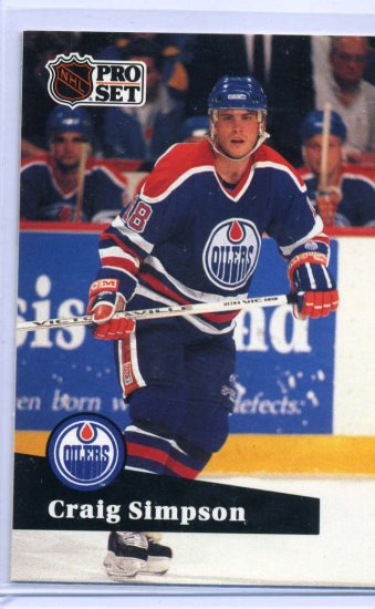 Craig Simpson 1991/92 Pro Set #69 NHL Hockey Card Near Mint Condition
