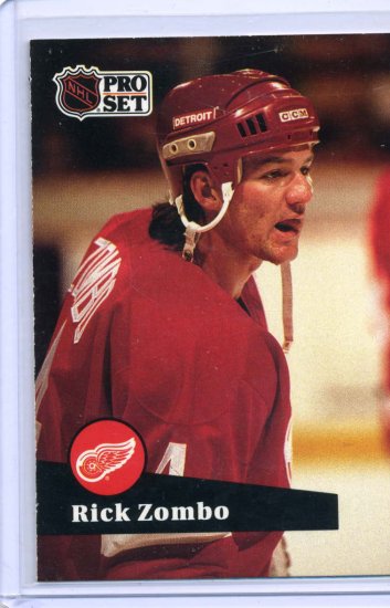 Rick Zombo 1991/92 Pro Set #64 NHL Hockey Card Near Mint Condition