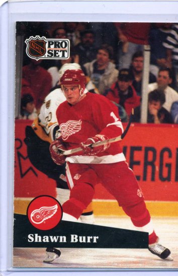 Shawn Burr 1991/92 Pro Set #58 NHL Hockey Card Near Mint Condition