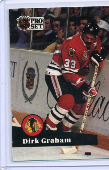 Dirk Graham 1991/92 Pro Set #51 NHL Hockey Card Near Mint Condition