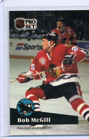 Bob McGill 1991/92 Pro Set #47 NHL Hockey Card Near Mint Condition