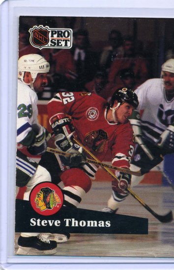 Steve Thomas 1991/92 Pro Set #45 NHL Hockey Card Near Mint Condition
