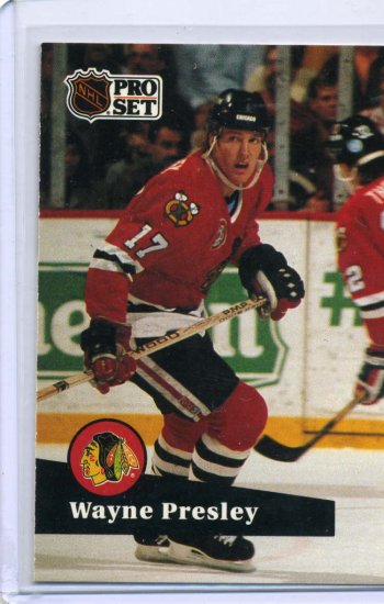 Wayne Presley 1991/92 Pro Set #44 NHL Hockey Card Near Mint Condition