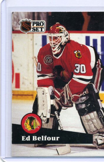 Ed Belfour 1991/92 Pro Set #43 NHL Hockey Card Near Mint Condition