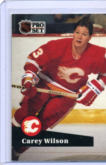 Carey Wilson 1991/92 Pro Set #36 NHL Hockey Card Near Mint Condition