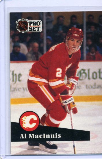 Al MacInnis 1991/92 Pro Set #33 NHL Hockey Card Near Mint Condition