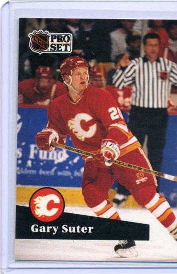 Gary Suter 1991/92 Pro Set #32 NHL Hockey Card Near Mint Condition