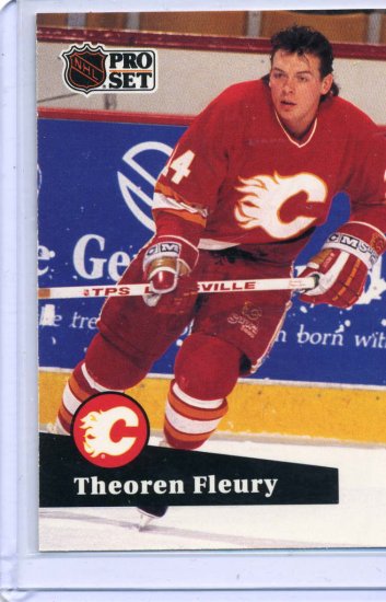 Theoren Fluery 1991/92 Pro Set #28 NHL Hockey Card Near Mint Condition