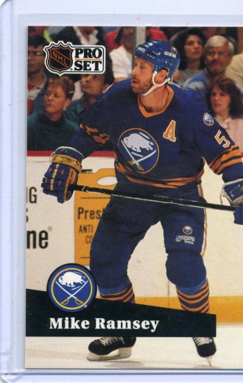 Mike Ramsey 191/92 Pro Set #25 NHL Hockey Card Near Mint Condition