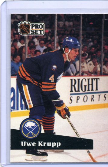 Uwe Krupp 1991/92 Pro Set #20 NHL Hockey Card Near Mint Condition