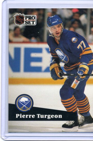 Pierre Turgeon 191/92 Pro Set #15 NHL Hockey Card Near Mint Condition