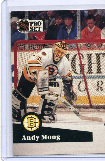 Andy Moog 1991/92 Pro Set #10 NHL Hockey Card Near Mint Condition