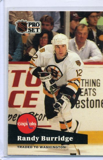 Randy Burridge 1991/92 Pro Set #4 NHL Hockey Card Near Mint Condition