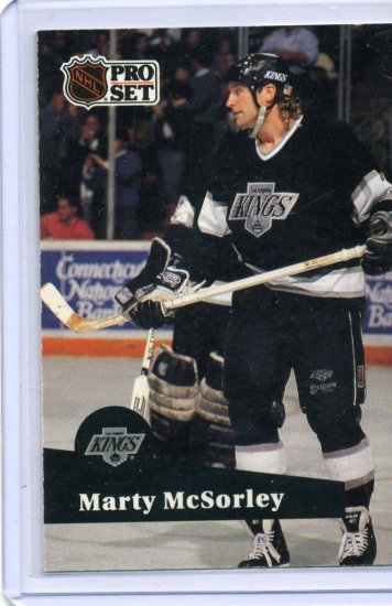 Marty McSorley 1991/92 Pro Set #100 NHL Hockey Card Near Mint Condition