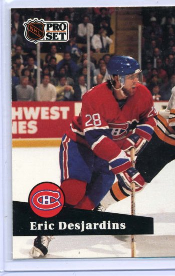 Eric Desjardins 1991/92 Pro Set #118 NHL Hockey Card Near Mint Condition