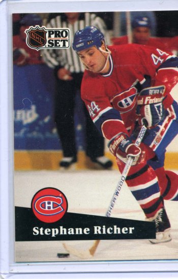 Stephane Richer 1991/92 Pro Set #122 NHL Hockey Card Near Mint Condition