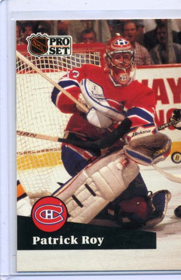 Patrick Roy 1991/92 Pro Set #125 NHL Hockey Card Near Mint Condition