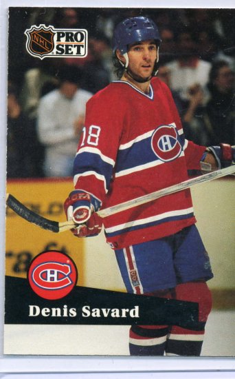 Denis Savard 1991/92 Pro Set #128 NHL Hockey Card Near Mint Condition