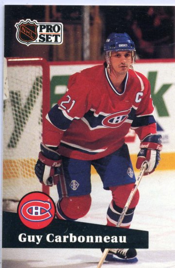Guy Carbonneau 1991/92 Pro Set #130 NHL Hockey Card Near Mint Condition