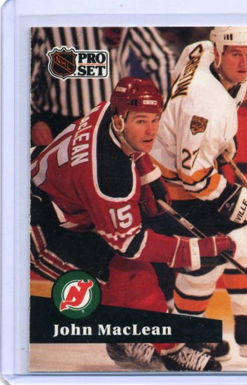 John MacLean 1991/92 Pro Set #136 NHL Hockey Card Near Mint Condition