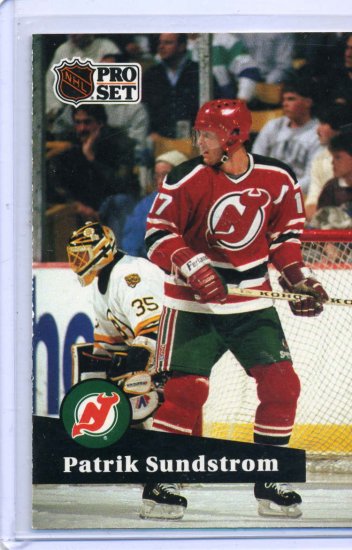 Patrik Sundstrom 1991/92 Pro Set #141 NHL Hockey Card Near Mint Condition