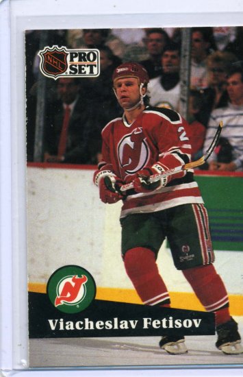 Viacheslav Fetisov 1991/92 Pro Set #142 NHL Hockey Card Near Mint Condition