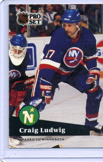 Craig Ludwig 1991/92 Pro Set #155 NHL Hockey Card Near Mint Condition
