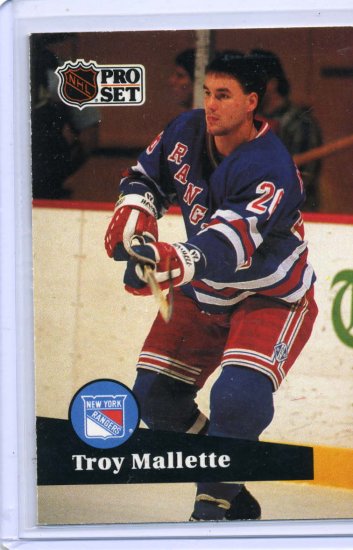 Troy Mallette 1991/92 Pro Set #157 NHL Hockey Card Near Mint Condition