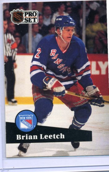 Brian Leetch 1991/92 Pro Set #159 NHL Hockey Card Near Mint Condition