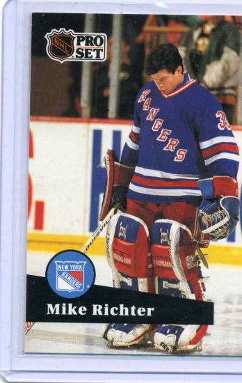 Mike Richter 1991/92 Pro Set #161 NHL Hockey Card Near Mint Condition