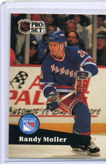 Randy Moller 1991/92 Pro Set #163 NHL Hockey Card Near Mint Condition