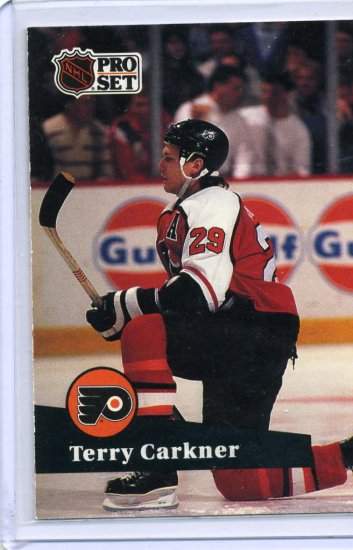 Terry Carkner 1991/92 Pro Set #173 NHL Hockey Card Near Mint Condition