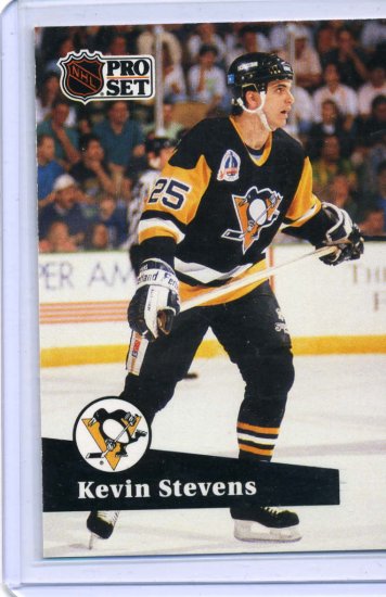 Kevin Stevens 1991/92 Pro Set #185 NHL Hockey Card Near Mint Condition