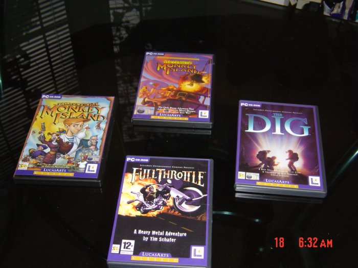THE DIG + FULL THROTTLE+ MONKEY ISLAND 3 + 4