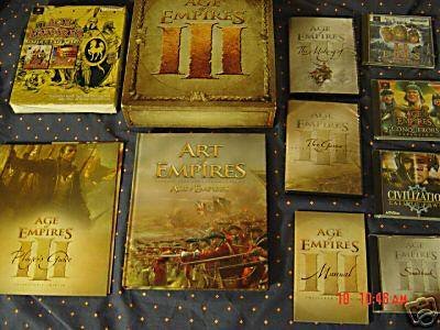 AGE OF EMPIRES 3 COLLECTORS + AOE GOLD+ AOE OF EMPIRES 2 + EXPANSION + CALLTO POWER