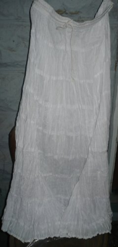 Sacred Thread Long Tan Skirt Elast Waist 100% Cotton-XL