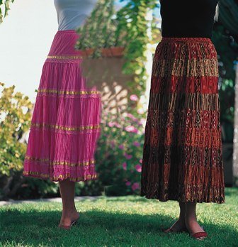 Sacred Threads Rayon Skirt Mult-Colored