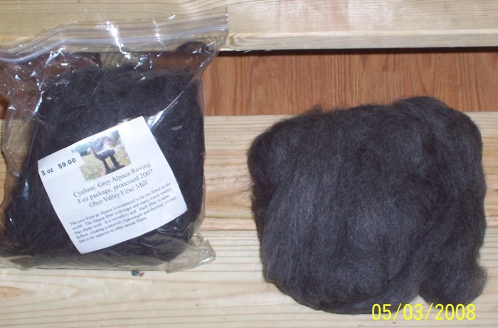 Alpaca Grey Rovings