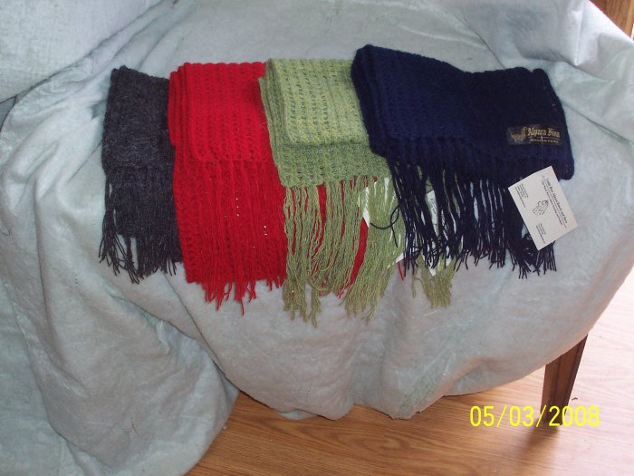 100% Alpaca Scarfs