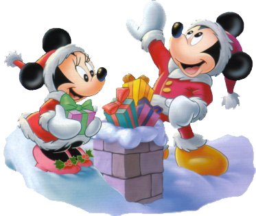 Minnie and Mickey Mouse Christmas Return Address Labels