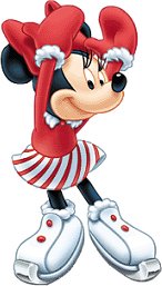 Ice Skating Minnie Mouse Christmas Return Address Labels