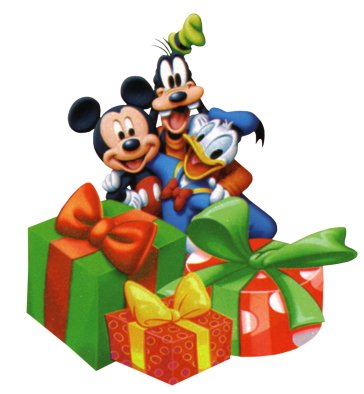 Mickey Pluto and Donald Christmas Return Address Labels